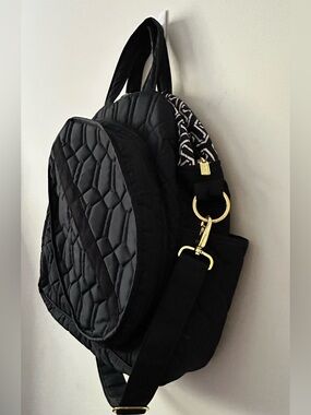 Cinda B Tennis & Racquet Sports Tote Bag Black Quilted
